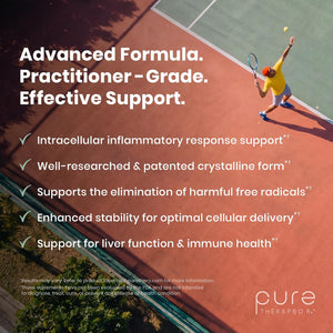 Pure Therapro Rx S-Acetyl Glutathione Gold 100Mg, Made in USA - 4 Month Supply | Acid Resistant Capsules | Patented Acetylated Form of Glutathione | Zero Fillers, Pharmaceutical Grade, Non GMO