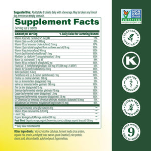 Megafood Baby & Me 2 Postnatal Vitamins for Women Breastfeeding with Folate (Folic Acid Natural Form), Choline, Iodine, Vitamin D, Moringa Leaf and More - 60 Tabs (30 Servings)
