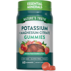 Nature'S Truth Potassium Magnesium Citrate Gummies | 60 Count | Vegan, Non-Gmo & Gluten Free Supplement