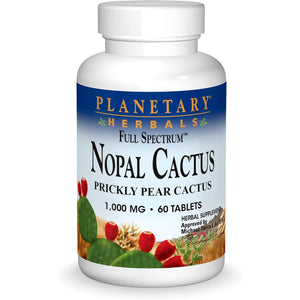 Planetary Herbals Full Spectrum Nopal Cactus 1000Mg Prickly Pear Cactus Antioxidant - 100% Natural - 60 Tablets
