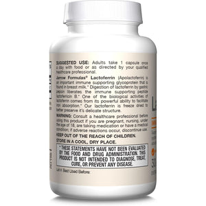 Jarrow Formulas Lactoferrin Supplements 250 Mg - Immune-Supporting Glycoprotein for Healthy Immune System Support & Iron Absorption - Freeze Dried, Gluten Free, Non-Gmo - 30 Capsules (Servings)