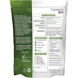 MRM Organic Green Banana Powder Superfood - Prebiotic-Fiber, Digestive Resistant Starch, Flour Alternative for Baking, Cooking and Shakes, Gluten‑Free, Vegan, Non-Gmo Verified-40 Servings