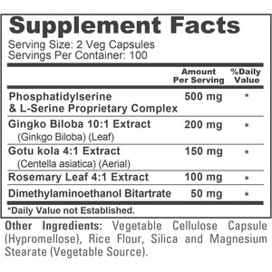 Nusapure Phosphatidylserine Memory Ultimate Complex 1000Mg 200 Vegetarian Caps (Vegan, Non-Gmo)