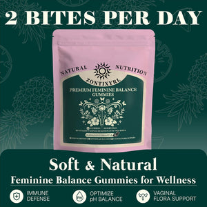 Premium Feminine Balance Gummies Women - Pineapple Gummies for Women Ph Probiotic and Immune Support Vegan Gluten Free 60 Gummies 30 Servings