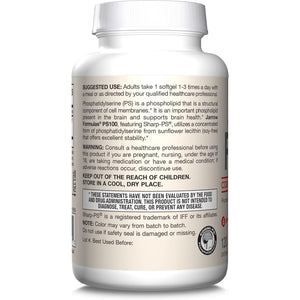 Jarrow Formulas PS100 Phosphatidylserine 100Mg, Dietary Supplement for Brain Health and Cognitive Function Support, 120 Softgels, up to a 40-120 Day Supply
