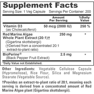 Nusapure Red Marine Algae Capsules, 250 Mg, 200 Veg Capsules (Soy Free, Non-Gmo)