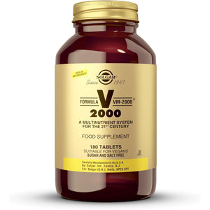 Solgar Formula VM-2000 (Multinutrient System), 180 Tablets - Premium Quality Multiple - Contains Zinc - Supports a Healthy Immune System - Vegan, Dairy Free, Kosher - 90 Servings