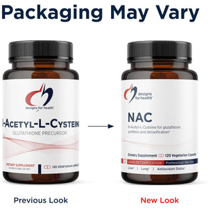 Designs for Health NAC - 900Mg N-Acetyl-L-Cysteine, Antioxidant Glutathione Precursor - Detox + Workout Recovery Support - Non-Gmo + Gluten Free Supplement (120 Capsules)