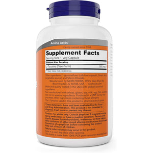 Now Foods L-Tyrosine 500Mg, 300 Capsules - Non GMO - Supports Mental Alertness - 500 Mg Caps - Free Form Supplement