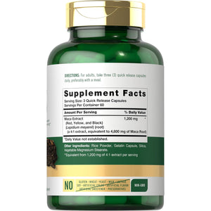 Carlyle Maca Root Capsules for Women & Men | 180 Count | High Potency Extract | Non-Gmo & Gluten Free Supplement