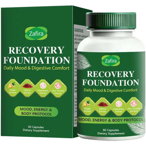 Zafira Recovery Foundation Capsules – Clear Mental Fog, Reduce Hair Loss & Boost Digestion | Clinically Tested, All-Natural Ingredients,Non-Gmo, 60 Capsules