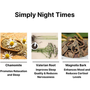 Simply Night Time | Weight Loss Support | Better Sleep | Mood Enhancer and Stress Relief | Botanical Blend - Valerian Root, Cascara Sagrada, Magnolia Bark, Chamomile | 84 Count