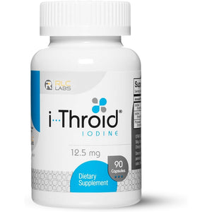 RLC Labs I-Throid 12.5 Mg - Thyroid Supplements for Hypothyroidism, Iodide Supplements for Thyroid, Support Healthy Metabolism, Thyroid Support for Women and Men - 90 Vegetarian Capsules (1 Pack)
