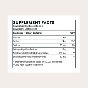 THORNE - Collagen Fit - Unflavored Collagen Peptides Powder with Nicotinamide Riboside - 15G of Collagen Peptides and 14G Protein per Serving - NSF Certified for Sport - 17.8 Oz - 30 Servings