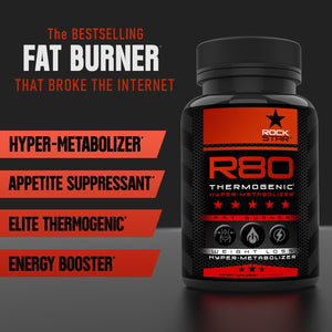 Rockstar R80 Extreme Thermogenic Hyper-Metabolizer Fat Burner for Men & Women – GLP-1 Support, Appetite Suppressant, Thermogenic Weight Loss Pills | Metabolism Booster