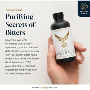 Quicksilver Scientific Liver Sauce - Liposomal Liver Detox with DIM, Quercetin, Lipoic Acid, Milk Thistle and Dandelion Root Supplement - Supports Bile & Toxin Momentum (100 Ml / 3.38 Oz)