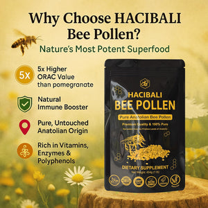Organic Bee Pollen Granules – 1 Lb (454G) – Raw & Natural – EU & USDA Organic Certified – Halal, Kosher, GMP, ISO 22000 – Premium Anatolian Bee Pollen Superfood