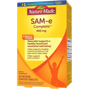 Sam-E Complete 400 Mg Tablets, 36 Count Value Size, Supports a Healthy Mood & Joint Comfort