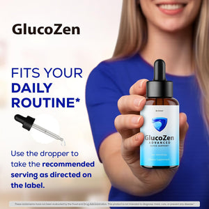 (2 Pack) Glucozen Drops - Official Glucozen Oral Liquid Drops Advanced Premium Formula Maximum Strength, All Natural Ingredients Vitamins for Overall Health & Wellness, 2 Bottles for 2 Months