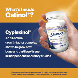 Zycal Bioceuticals Ostinol(Tm) 350 Bone & Joint Supplement with 350Mg of Cyplexinol® Bio-Active Protein Complex - for Moderate Bone Loss & Moderate Joint Disfunction - 30 Ct Capsules