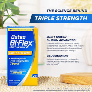 Osteo Bi-Flex Triple Strength Glucosamine Chondroitin Supplement, Improve Joint Function, Strength, Flexibility, Mobility 80 Coated Tablets