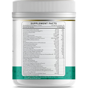 Collagen Peptides + Creatine + Methylated Multivitamin + D3/K2 (MK-7) + Lutein/Zeaxanthin + Lycopene + Psyllium + Taurine + TMG + Hyaluronic Acid (30 Servings, Mixed Berry)