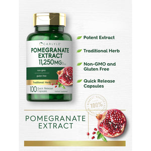 Carlyle Pomegranate Extract | 100 Capsules | Traditional Herb | Non-Gmo, Gluten Free Supplement