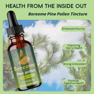 Pine Pollen Tincture - Pine Pollen Powder Liquid Drops for Men & Women - Vegan, Sugar & Alcohol-Free Supplement - 2 Fl Oz