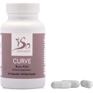 Isosensuals Curve Butt Enhancement Pills - Bum Bum Booty Pills for Bigger Butt. 60 Easy to Swallow Capsules