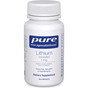 Pure Encapsulations Lithium (Orotate) 1 Mg | Support for Calmness and Behavior | 90 Capsules
