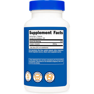Nutricost N-Acetyl L-Tyrosine (NALT) 350Mg, 120 Capsules - Gluten Free, Non-Gmo