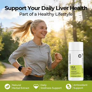 Oxyenergy Liver Cleanse Detox & Repair Supplement with 80% Milk Thistle, Turmeric, Inositol & Pueraria, Support Liver Health, Non-Gmo, Gluten-Free, 90 Vegetarian Capsules, Made in USA
