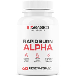 Rapid Burn Alpha - Fat Burner for Men - Supports Healthy Pathways Associated with GLP-1 Activity - Supports Appetite Control, Energy Booster, Helps Increase Metabolism & Fat Loss - 60 Unisex Capsules