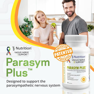 Parasym plus Vagus Nerve Support, Patented Digestive Nutritional Supplements, Energy Booster for Men and Women, Memory Supplement for Brain, Gentle Immune System Support, 60 Capsules