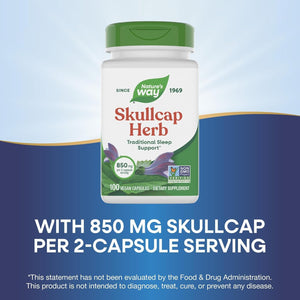 Nature'S Way Skullcap Herb, 850 Mg per Serving, 100 Capsule