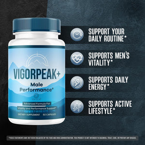 Vigor Peak Capsules - Official Vigorpeak Pills Advanced Premium Formula Support Maximum Strength, All Natural Ingredients Vitamins for Overall Health & Wellness, 60 Capsules for 1 Month