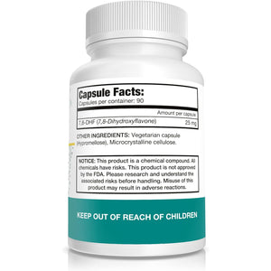 Pure Nootropics 7,8-DHF (7,8-Dihydroxyflavone) Capsules | 25 Mg | 90 Vegetarian Capsules