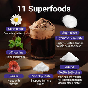 Moonbrew Nighttime Extra Strength Magnesium Hot Cocoa, Natural Sleep Aid Drink Mix for Adults - Calming Melatonin-Free Sleep Support - Hot Chocolate Powder with L-Theanine & Zinc Glycinate