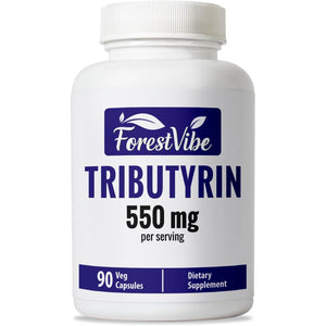 Tributyrin Supplement 550Mg, Advanced Butyrate Form for Gut Health, 60% Standardized, More Effective Delivery than Sodium Butyrate, 90 Capsules, Non-Gmo & Gluten Free Postbiotic Supplement