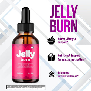 Jelly Burn Drops, Official Jellyburn Drops with All Natural Ingredients, Advanced Health and Wellness Vitamin Supplements Formula, Maximum Strength Active Lifestyle Multivitamin Support (30 Servings)