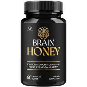 Brain Honey Capsules - Official Brainhoney Advanced Support Formula All Natural Ingredients Daily Premium Pills Vitamins for Brain Health and General Wellness, 60 Capsules for 1 Month