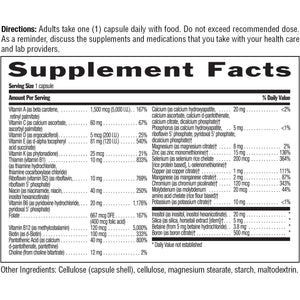Country Life Daily Total One Multivitamin, Iron Free Once a Day Multivitamin & Multimineral Complex, Vitamins A, C, D, Including Coenzyme B-Vitamins, Supports Energy Metabolism, 60 Vegan Capsules