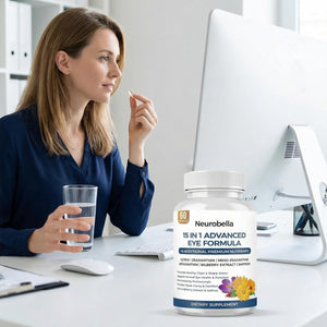 15-In-1 Advanced Eye Formula, Eye Support Formula for Daily Comfort with Lutein, Zinc, Luteolin, 60 Capsules