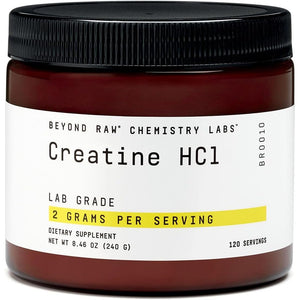 BEYOND RAW Science-Backed Creatine Hcl Powder, Lab Grade, for Muscle Strength and Growth, Energy Production, Athletic Performance, Cognitive Support, Cellular Hydration, 120 Servings