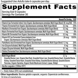 Ancient Nutrition Organ Supplements, Grass-Fed and Wild Organ Complex Capsules, Liver, Heart, Kidney Supports Organ, Cognitive, and Immune System Health, 180 Ct