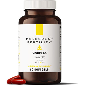 VIVOMEGA Fish Oil with Vesisorb® - Fertility Supplement for Women & Men - Doctor Formulated EPA DHA Omega 3 Fatty Acids, Vitamin D3 K2 for Reproductive Wellness - 60 Softgels