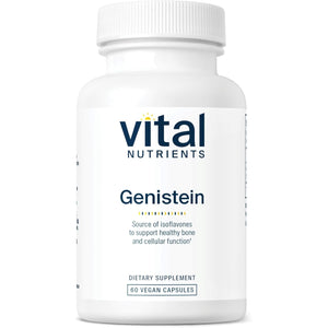 Vital Nutrients Genistein - Easily Absorbed Isoflavones for Bone Health Support* - Vegan Supplement - Gluten and Dairy Free - Non-Gmo - 60 Capsules
