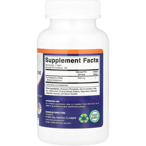 Vitamatic TMG Supplements 1000Mg - Trimethylglycine - Betaine Anhydrous - 120 Tablets - 120 Servings - Non-Gmo & Gluten Free