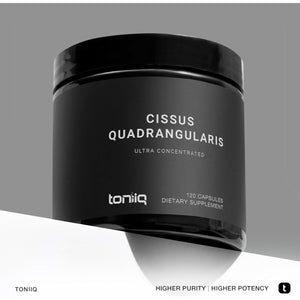 Toniiq Cissus Quadrangularis Capsules - Min. 40% Ketosteroids - Ultra High Strength Tendon and Joint Support Supplement - 1200Mg Concentrated Cissus Extract - Wild Harvested in India - 120 Caps