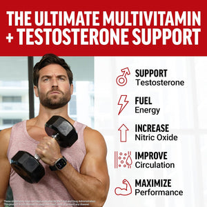 Force Factor Test X180 Multivitamin, Testosterone Support Multivitamin for Men with 50+ Nutritional Ingredients & 13 Essential Vitamins to Help Support Muscle, Strength, Energy & Vitality, 120 Tablets